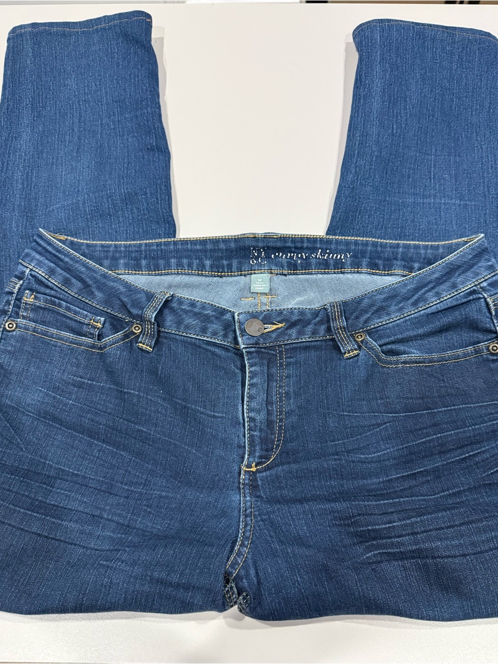New York & Co Curvy High-Rise Skinny Ankle Women’s Blue Denim Jeans Sz 14